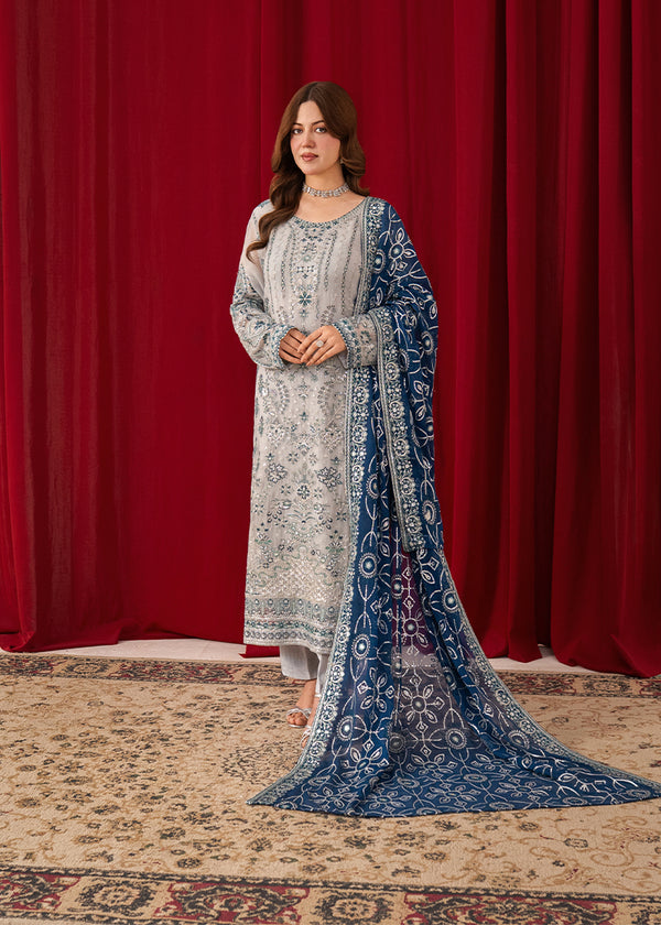 Luxury Embroidered Formal Ensemble chiffon 3pc